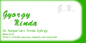 gyorgy minda business card