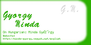 gyorgy minda business card